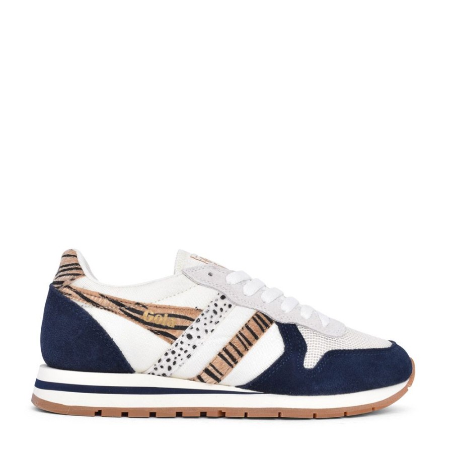 Ladies GOLA | Ladies Daytona Clb019 Laced Trainer In Navy