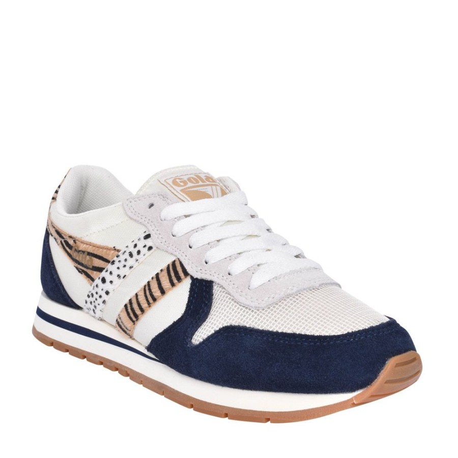 Ladies GOLA | Ladies Daytona Clb019 Laced Trainer In Navy