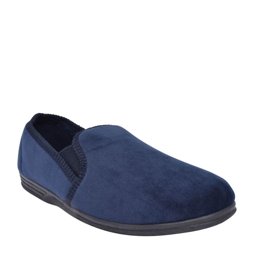 Mens JO & JOE | Mens Jake Full Slipper In Navy