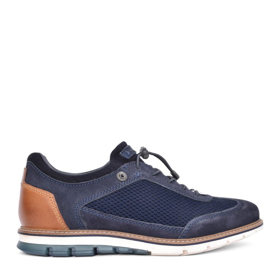 Mens BUGATTI | Mens 97162 Simone Laced Shoe In Navy