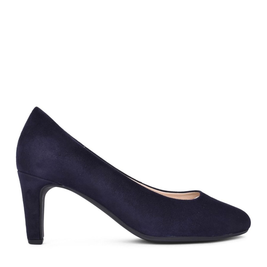 Ladies GABOR | Ladies Edina 410 Medium Heel Court Shoe In Navy