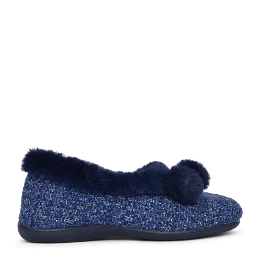 Ladies LOTUS | Ladies Alice Ulh037 Memory Foam Slipper In Navy