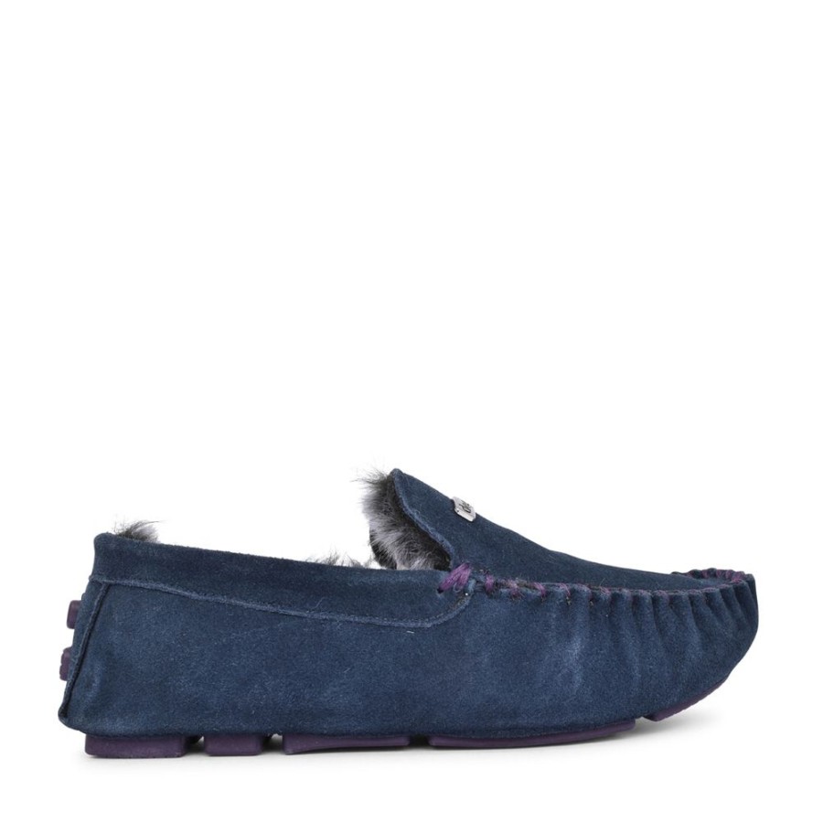 Mens LAZY DOGZ | Mens Percy Ii Kmd020 Suede Slipper In Navy