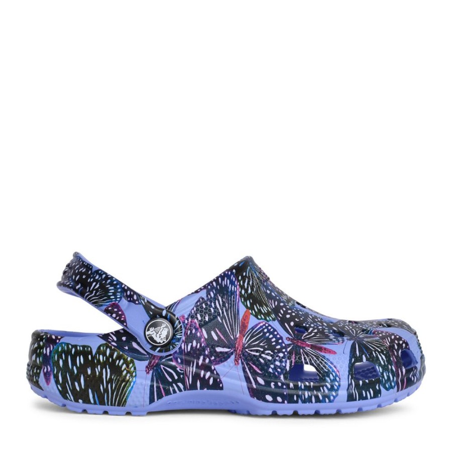 Ladies CROCS | Ladies 208257 Classic Butterfly Clog In Purple