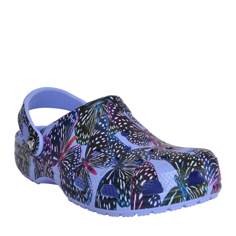 Ladies CROCS | Ladies 208257 Classic Butterfly Clog In Purple