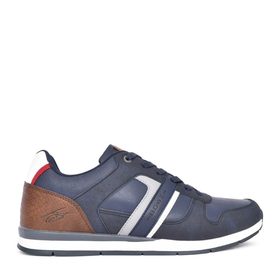 Mens BOWE CONCEPT | Mens Eighteen Laced Trainer In Navy