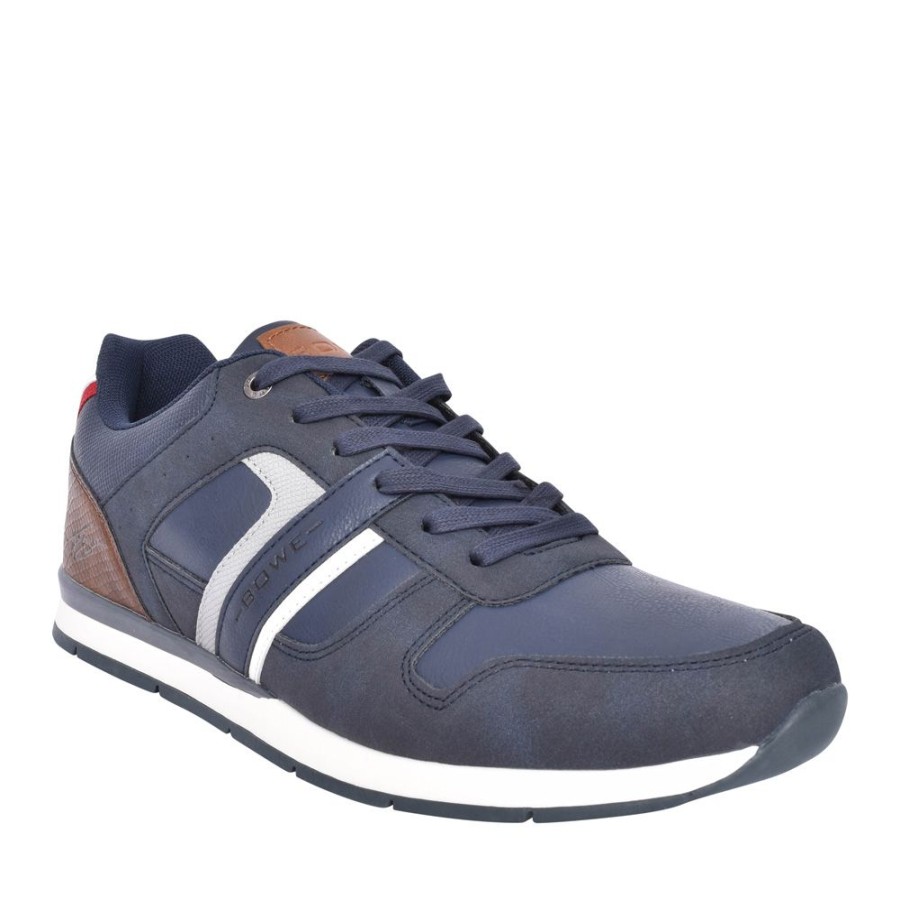 Mens BOWE CONCEPT | Mens Eighteen Laced Trainer In Navy