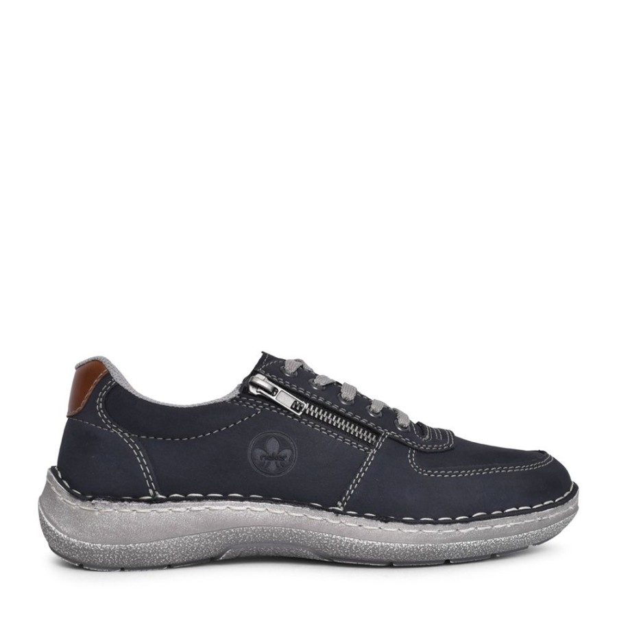 Mens RIEKER | Mens 03030Laced Shoe In Navy