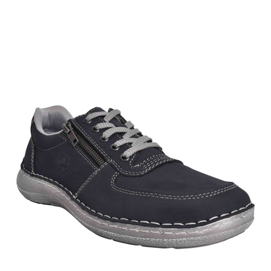 Mens RIEKER | Mens 03030Laced Shoe In Navy