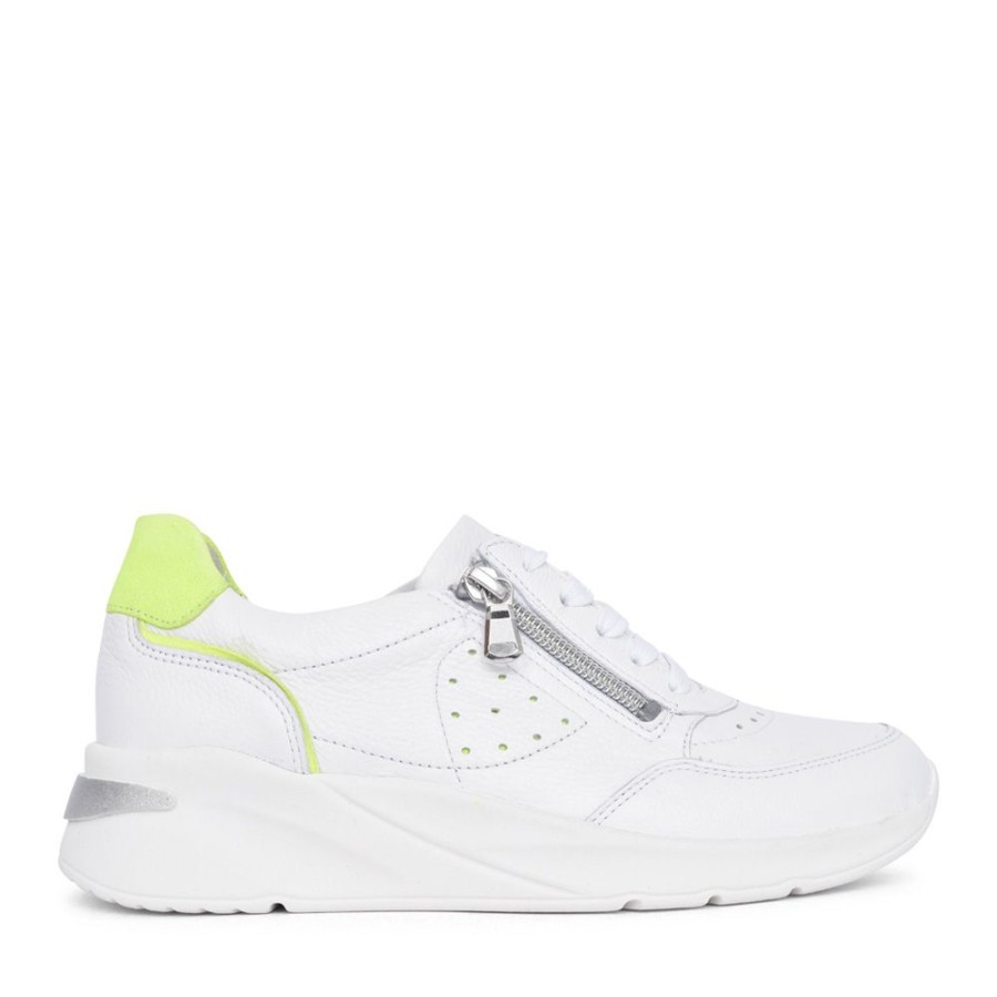 Ladies WALDLAUFER | Ladies 715001 H-Dilara Wedge Trainer In White