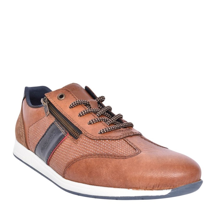 Mens RIEKER | Mens 11927 Laced Shoe In Tan