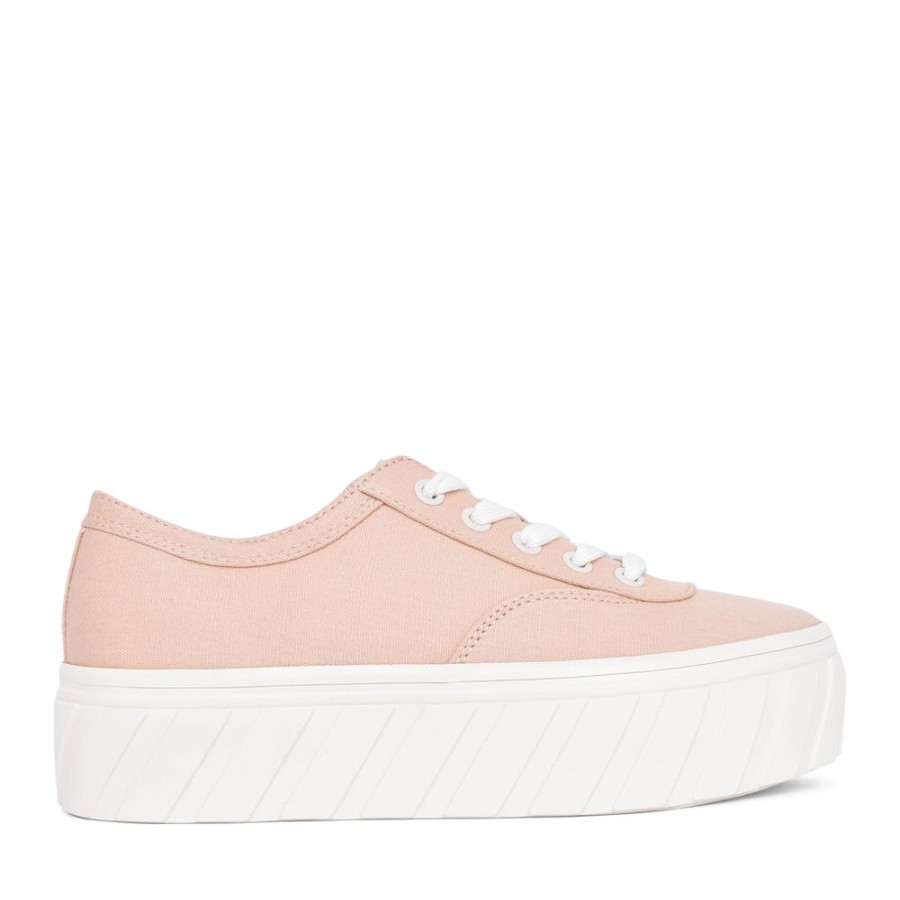 Ladies S.OLIVER | Ladies 5-23652 Laced Platform Trainer In Rose