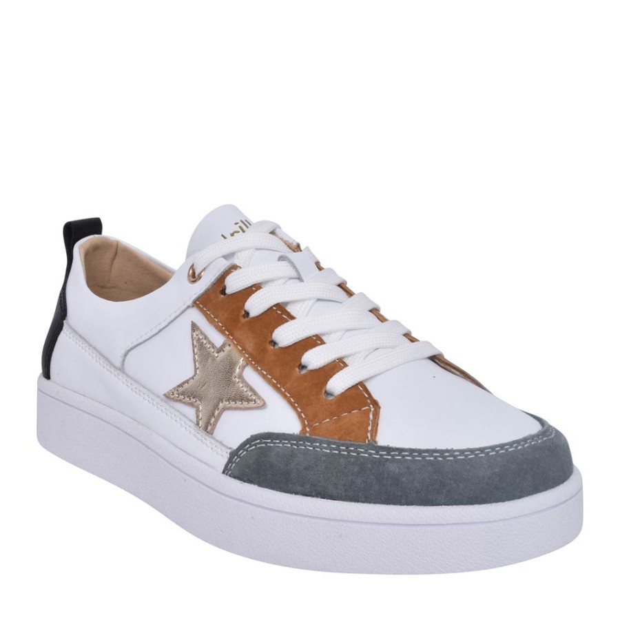 Ladies DRILLEYS | Ladies Ninety Laced Trainer In White