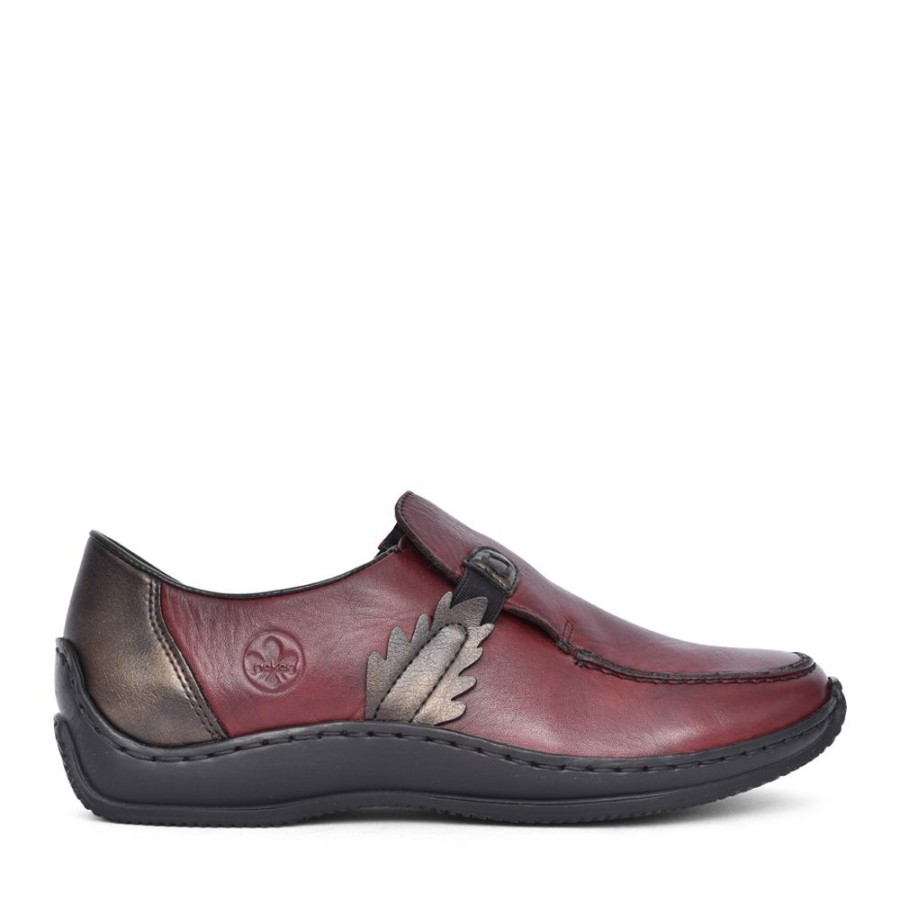 Ladies RIEKER | Ladies L1759 Slip-On Shoe In Red