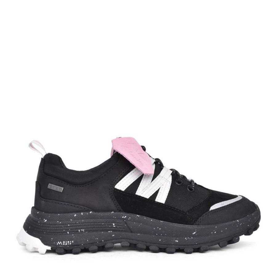 Ladies CLARKS | Ladies Atl Trek Path Gtx Combi D-Fit Trainer In Black