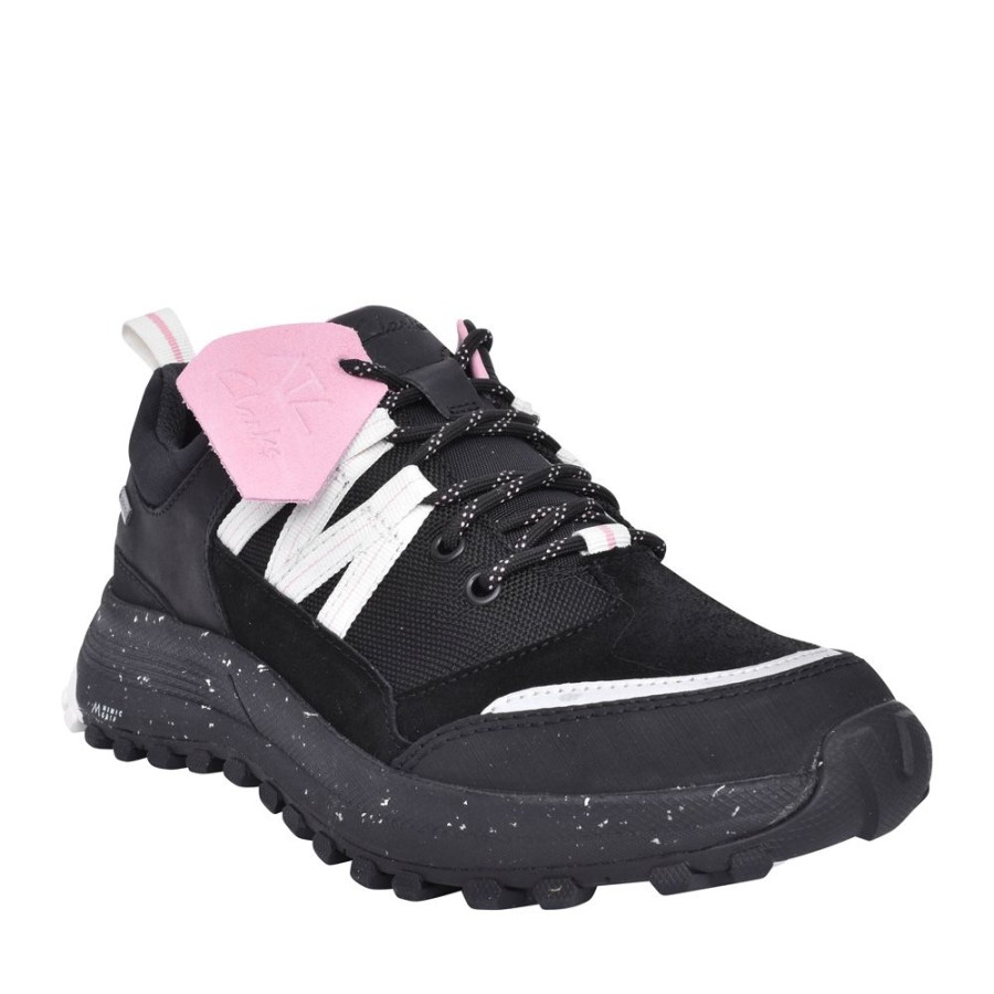 Ladies CLARKS | Ladies Atl Trek Path Gtx Combi D-Fit Trainer In Black