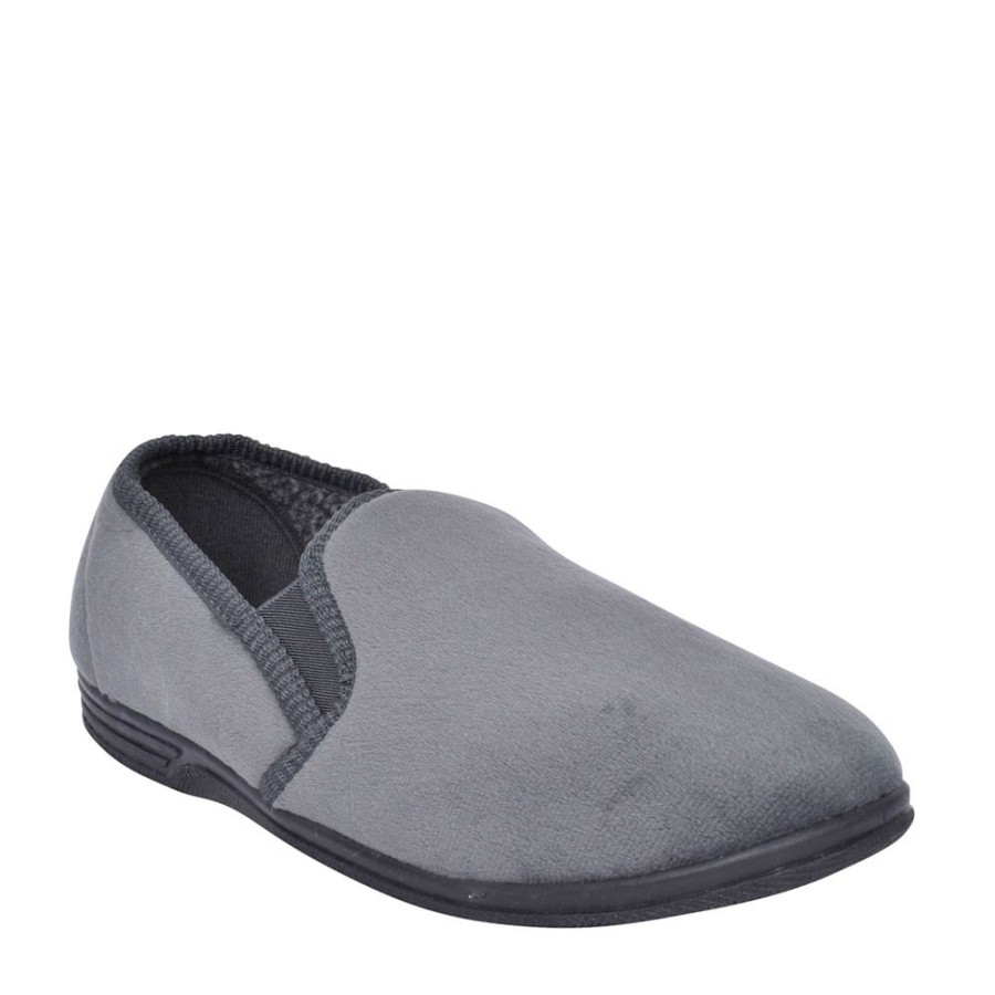 Mens JO & JOE | Mens Jake Full Slipper In Grey