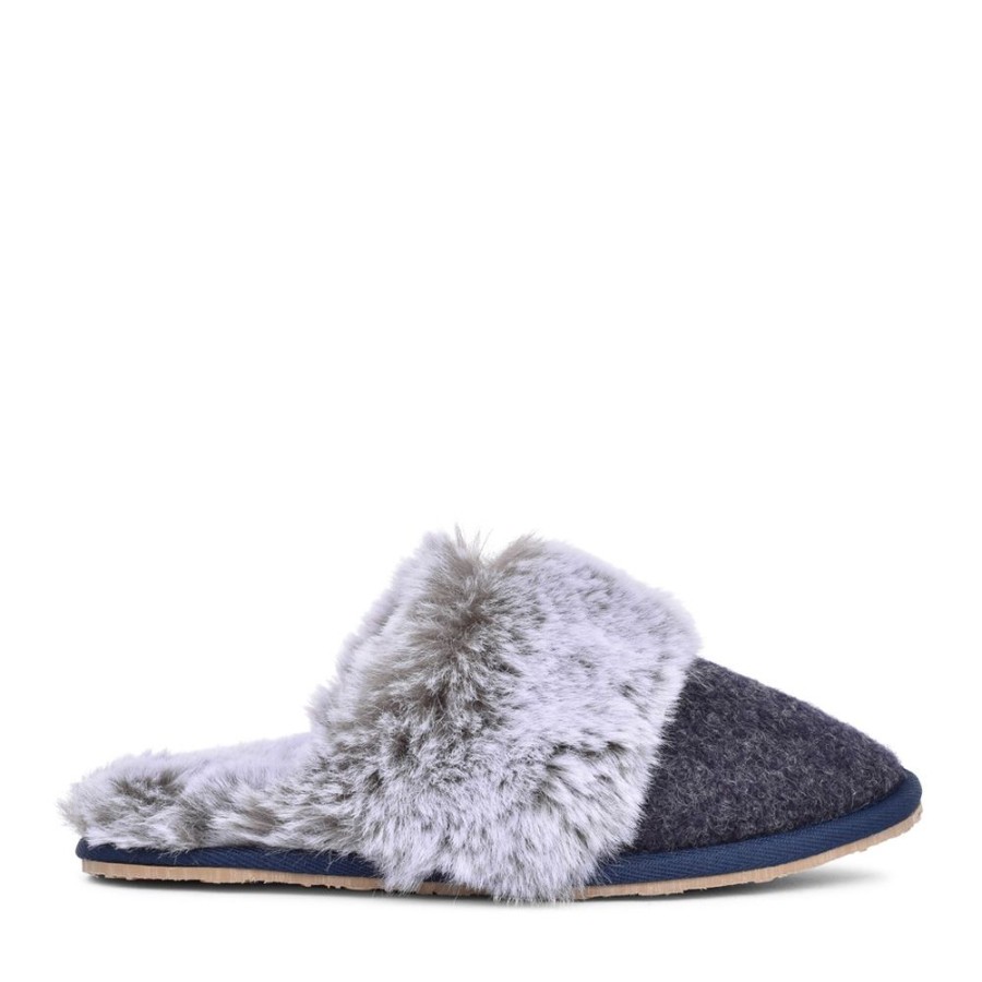 Ladies LAZY DOGZ | Ladies Pippin Kld 410 Mule Slipper In Navy