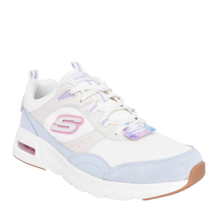 Ladies SKECHERS | Ladies 149947 Air Court Laced Trainer In Natural