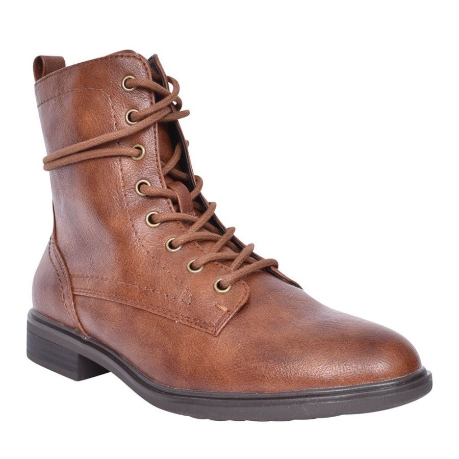 Ladies JANA | Ladies 8-25162 Laced Ankle Boot In Cognac