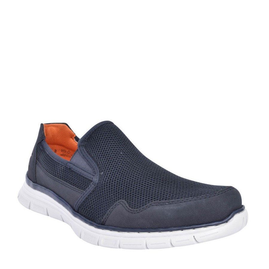 Mens RIEKER | Mens B4862 Slip On Shoe In Navy