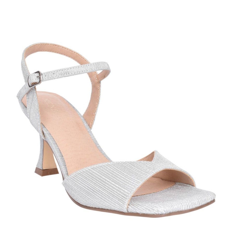 Ladies MENBUR | Ladies 23698 Chamaeleon Dress Sandal In Silver