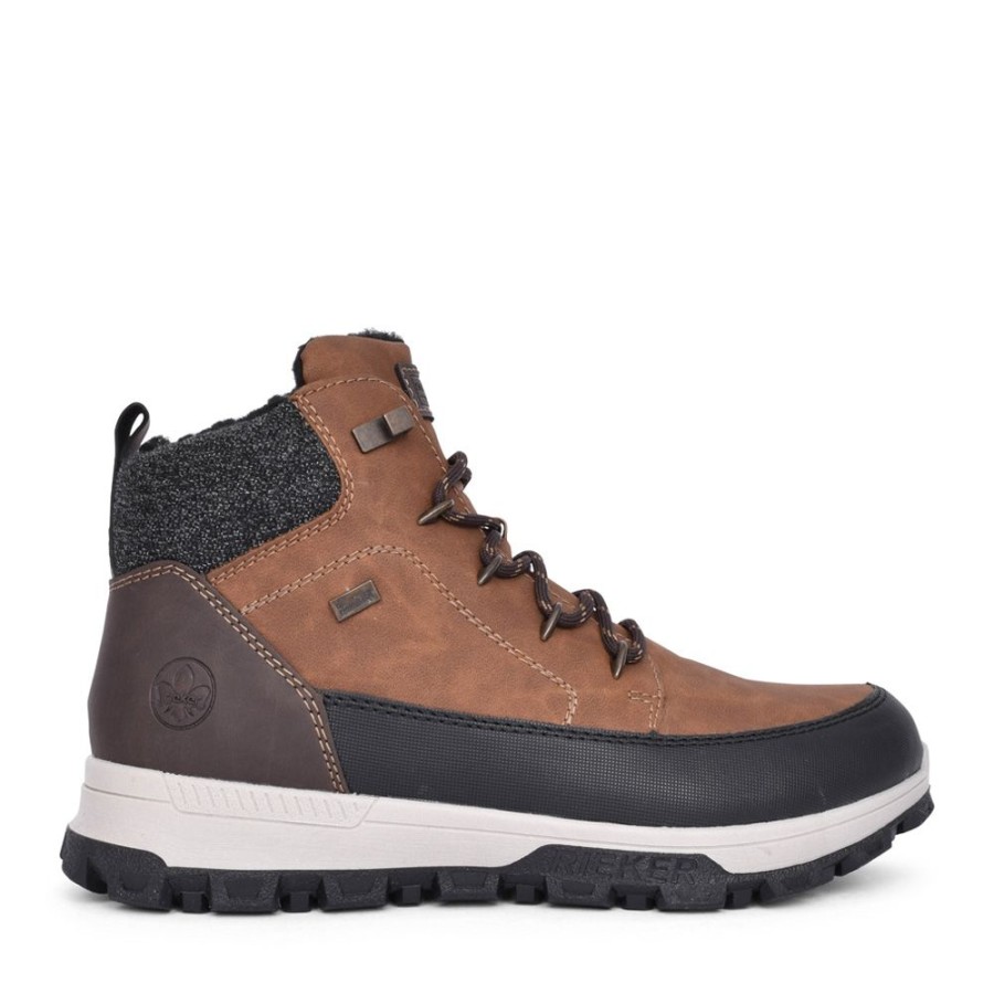 Mens RIEKER | Mens 35540 Tex Ankle Boot In Tan