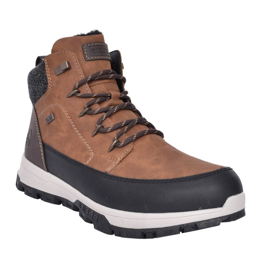 Mens RIEKER | Mens 35540 Tex Ankle Boot In Tan