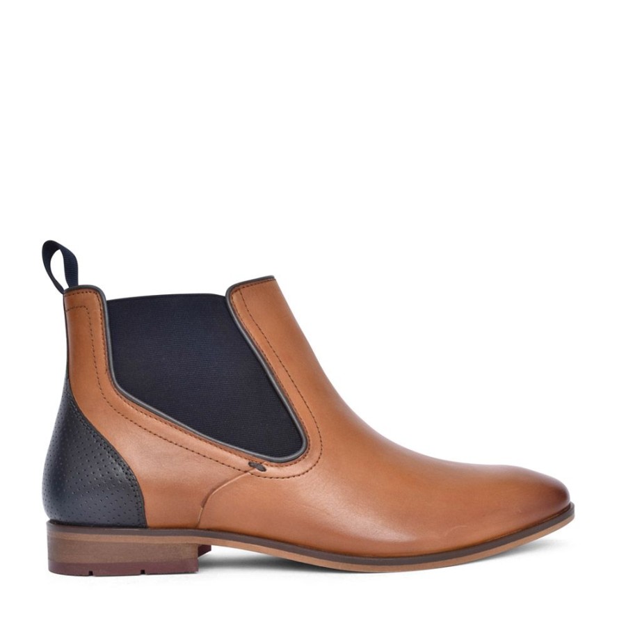 Mens POD | Men'S Phoenix Slip On Ankle Boot In Tan