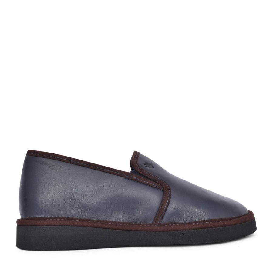 Mens PADDERS | Mens Norris 3276 Leather Slipper In Navy