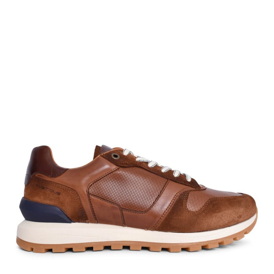 Mens AMBITIOUS | Mens Silky 12729 Laced Trainer In Brown