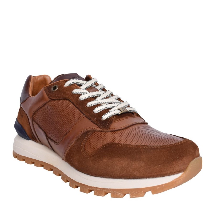 Mens AMBITIOUS | Mens Silky 12729 Laced Trainer In Brown