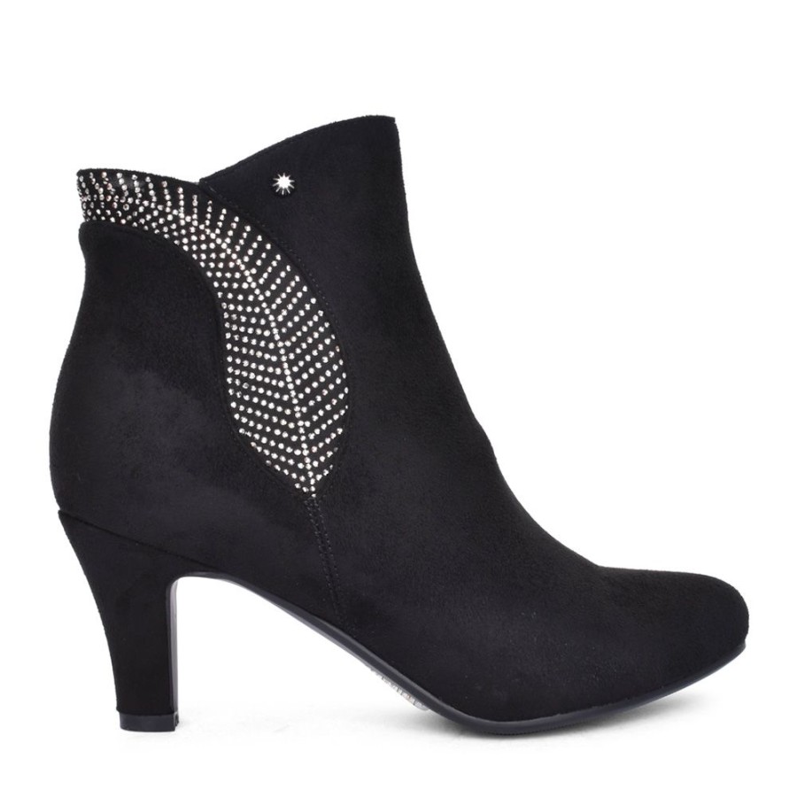 Ladies REDZ | Ladies D2659 Low Heel Ankle Boot In Black