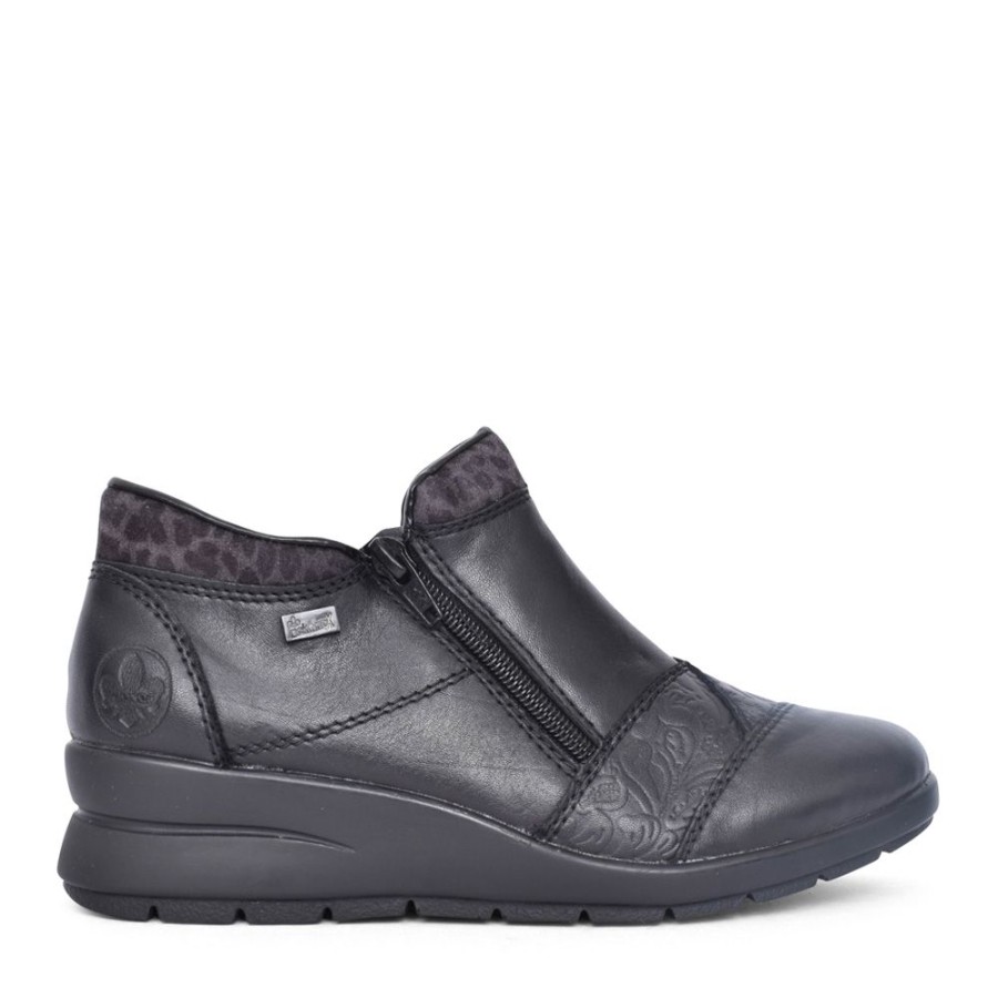 Ladies RIEKER | Ladies L4881 Tex Ankle Boot In Black