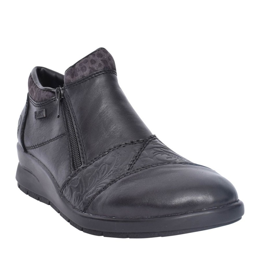 Ladies RIEKER | Ladies L4881 Tex Ankle Boot In Black