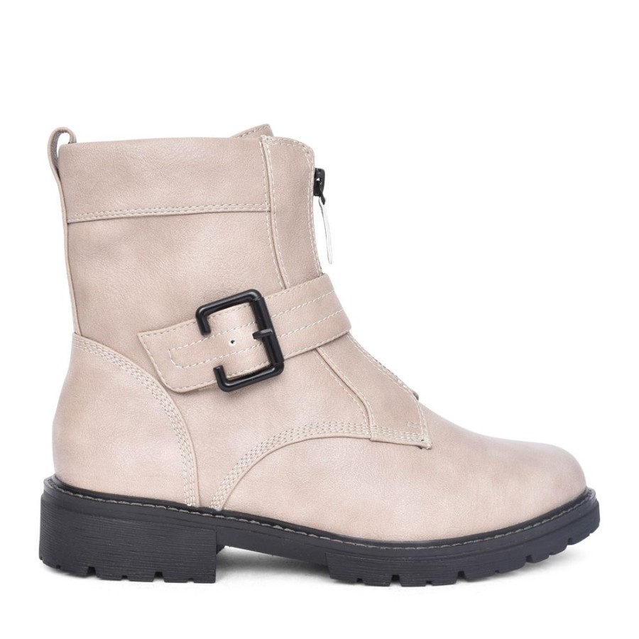 Ladies JANA | Ladies 8-25470 Ankle Boot In Stone