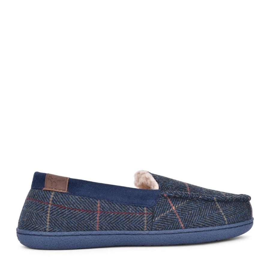 Mens JO & JOE | Mens Glengarry Full Slipper In Navy