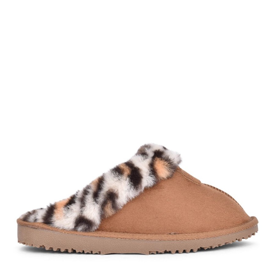 Ladies ELLA | Ladies Lily Mule Slipper In Tan