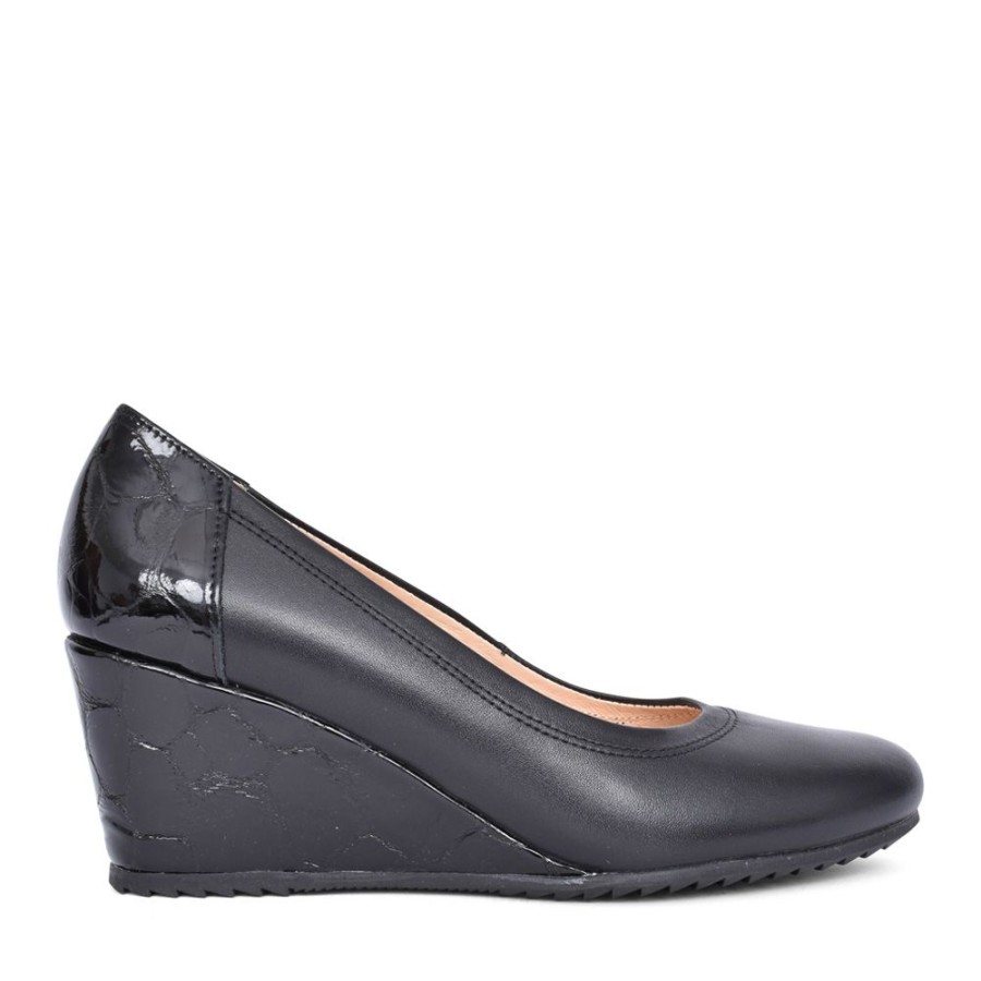 Ladies BIOECO | Ladies 5899 Wedge Court Shoe In Black