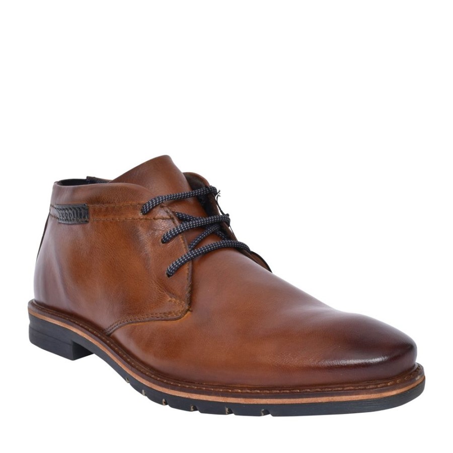 Mens BUGATTI | Mens A9E31 Ankle Boot In Brown