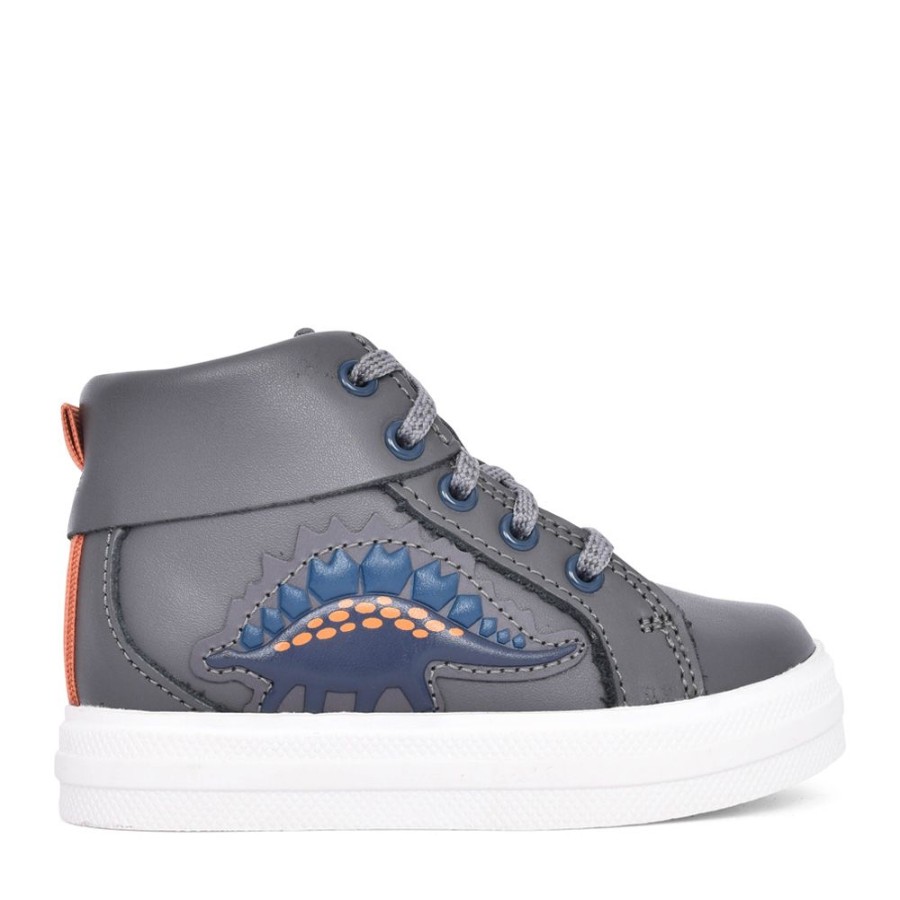 Boys CLARKS | Boys Nova City Grey Print Boot In Kids F Fit