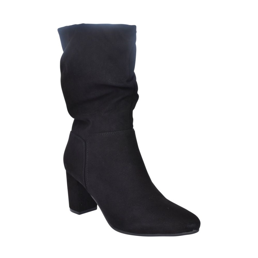 Ladies MILLIE & CO | Ladies 513183 Medium Heel Calf Boot In Black