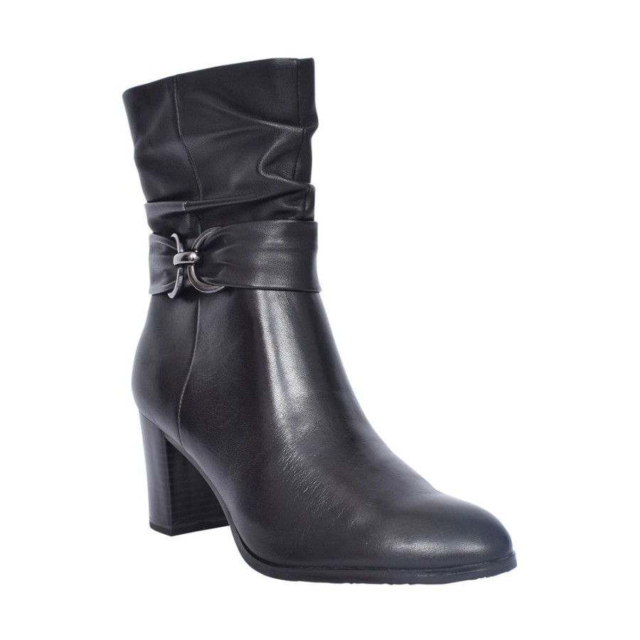 Ladies CAPRICE | Ladies 9-25328 Medium Heel Calf Boot In Black