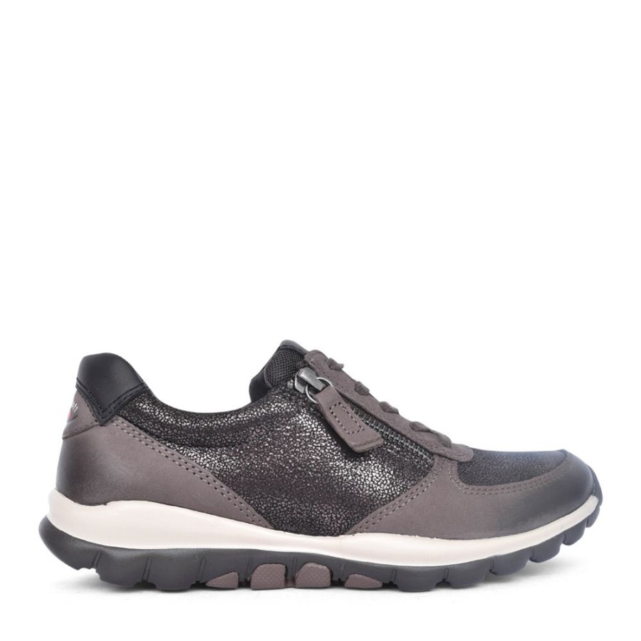 Ladies GABOR | Ladies 36.968 Fantastic Laced Trainer In Charcoal