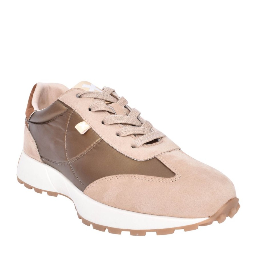 Ladies XTI | Ladies 142008 Laced Trainer In Platino