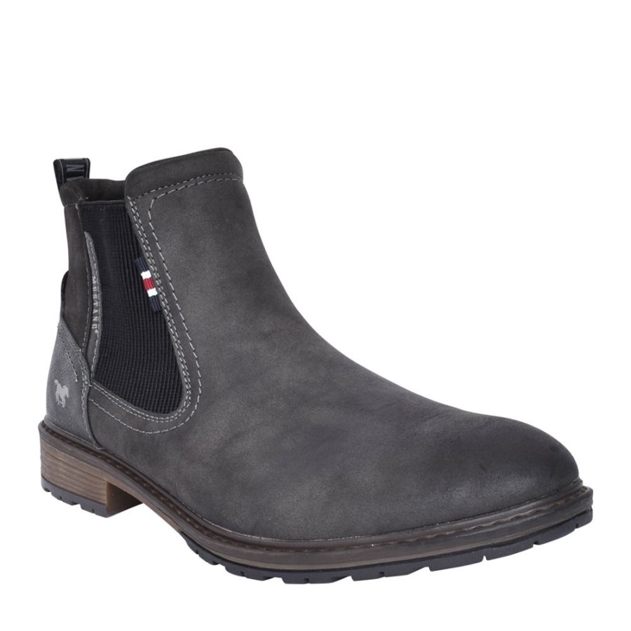 Mens MUSTANG | Mens 4140509 Chelsea Boot In Grey