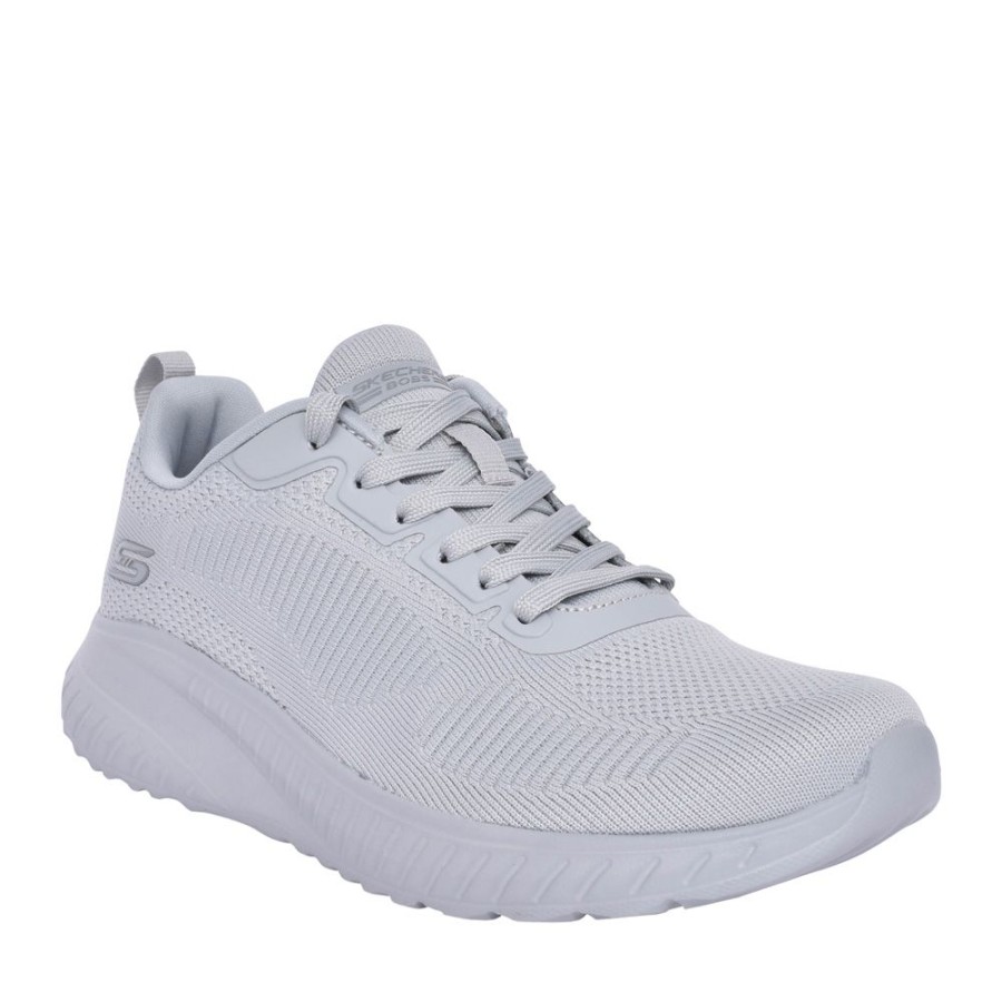 Ladies SKECHERS | Ladies 117209 Bobs Sport Squad Trainer In Light Grey