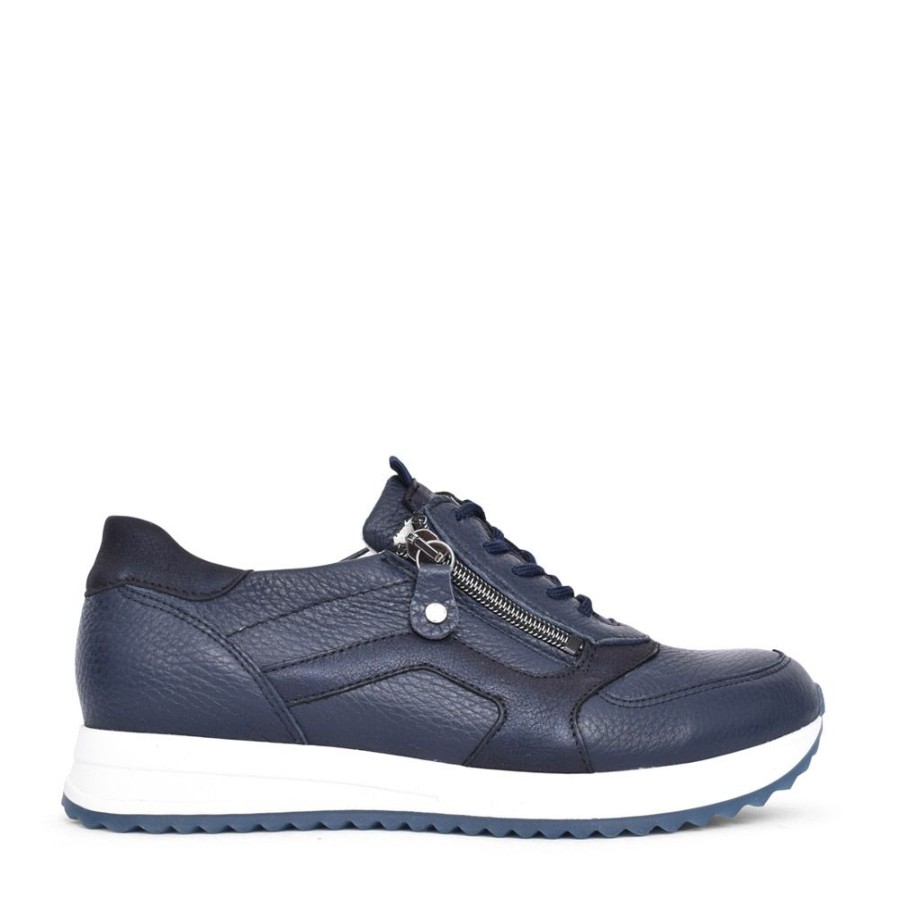 Ladies WALDLAUFER | Ladies H-Vicky 752002 Trainer In Navy