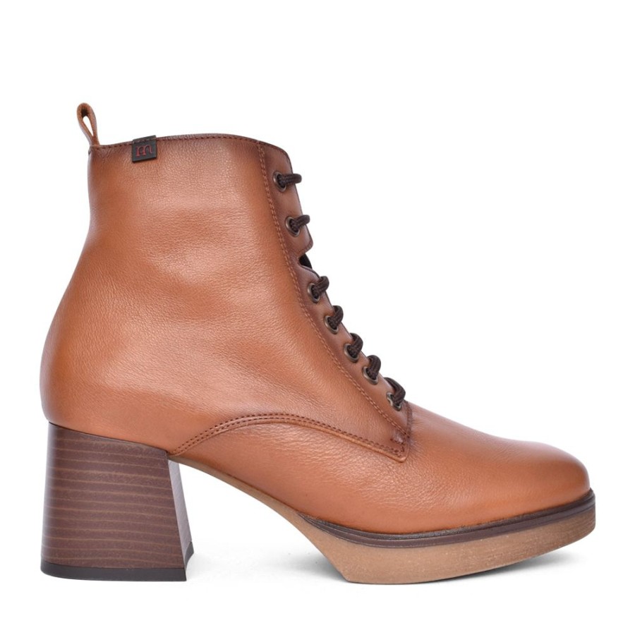 Ladies PEPE MENARGUES | Ladies 21283 Laced Ankle Boot In Tan