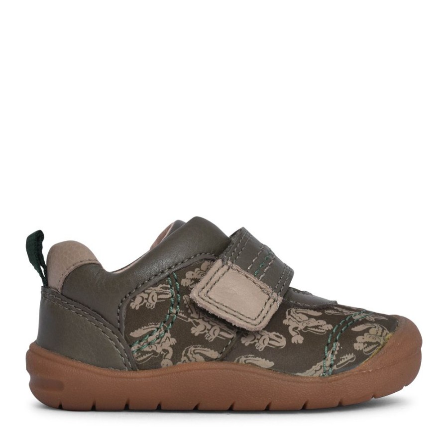 Boys START RITE | Boys Wild Khaki Velcro Shoe In Kids F Fit